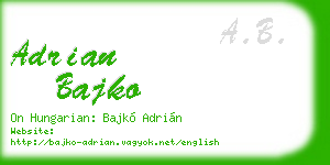 adrian bajko business card